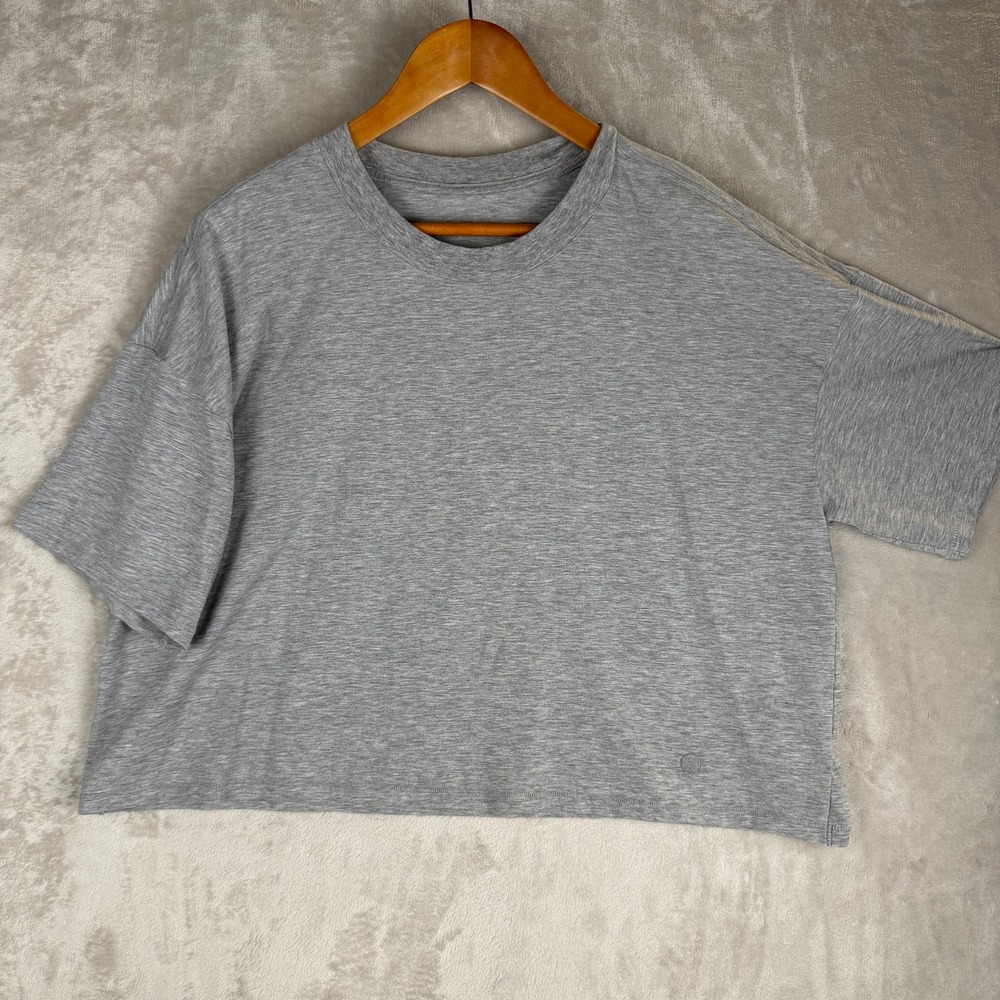 Stance Butter Blend Boxy T-Shirt Heather Gray Pima Cotton Lyocell Large